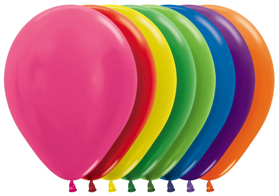 Ballonnen Metallic Mix 30cm 50st