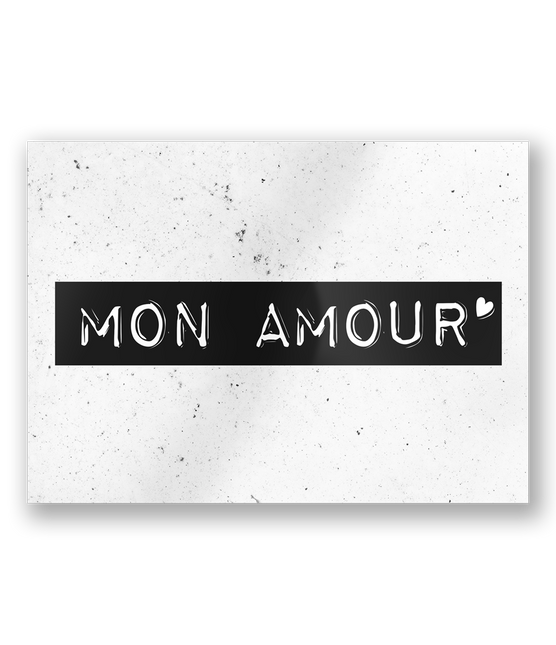 Wenskaart Mon Amour 15cm