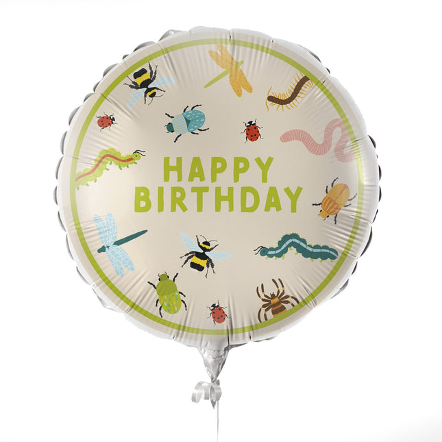 Happy Birthday Helium Ballon Insecten Leeg 43cm