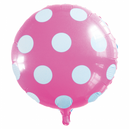 Helium Ballon Stippen Lichtroze 45cm leeg