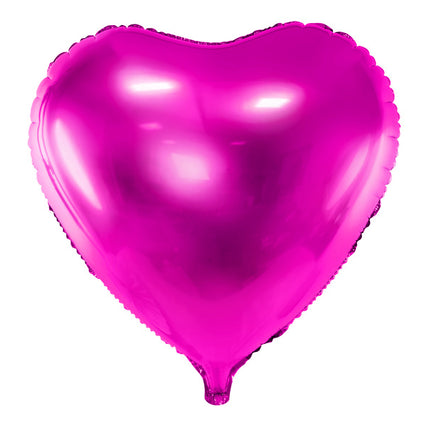 Helium Ballon Hart Fuchsia Leeg 45cm