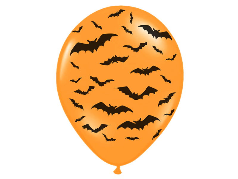 Halloween Ballonnen Vleermuis 30cm 6st