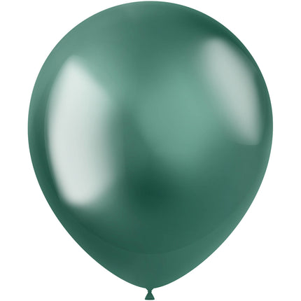 Groene Ballonnen Chroom 33cm 10st