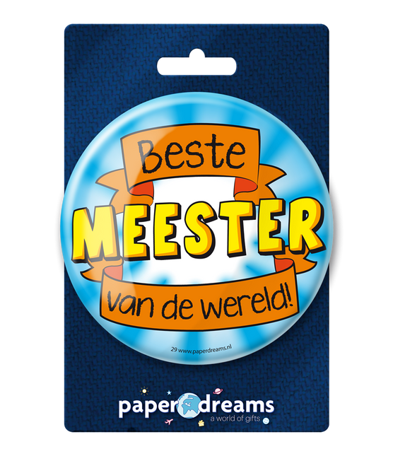 Button Beste Meester van de Wereld 10,2cm