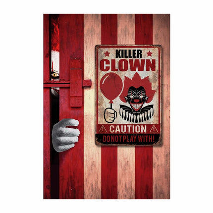 Halloween Wanddecoratie Killer Clown Bord 36cm