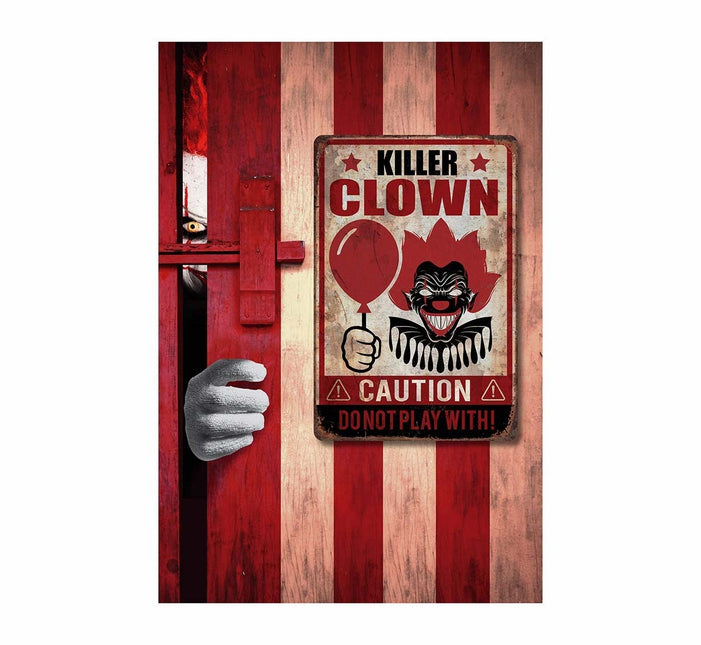 Halloween Wanddecoratie Killer Clown Bord 36cm