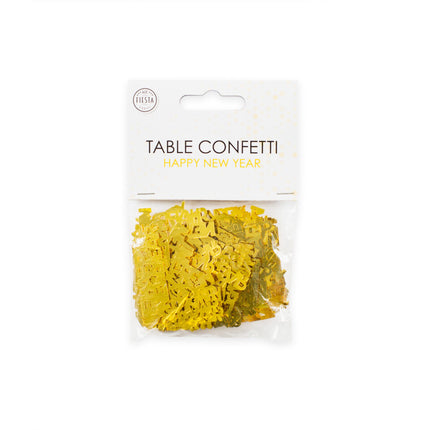 Gouden Happy New Year Tafelconfetti 14g