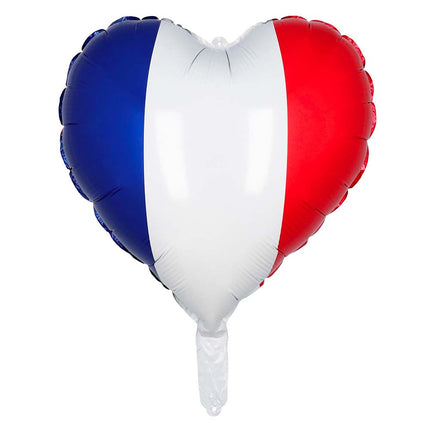 Helium Ballon Frankrijk Hart 45cm