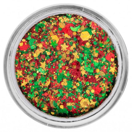 PXP Pressed Chunky Glitter Creme Red/Yellow/Green 10ml