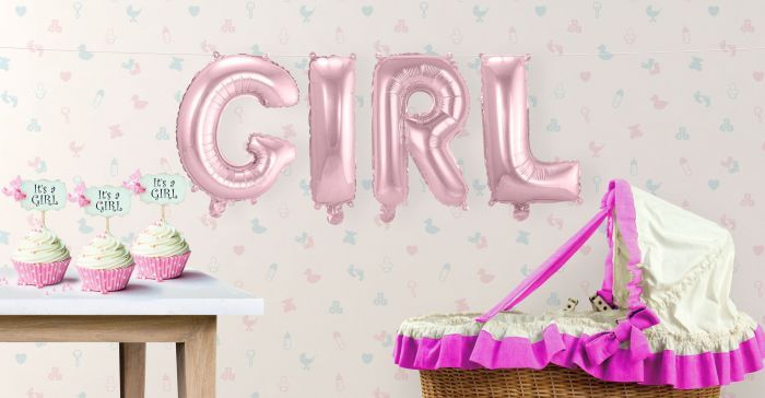 Geboorte Ballonnen Letter Set Girl 36cm