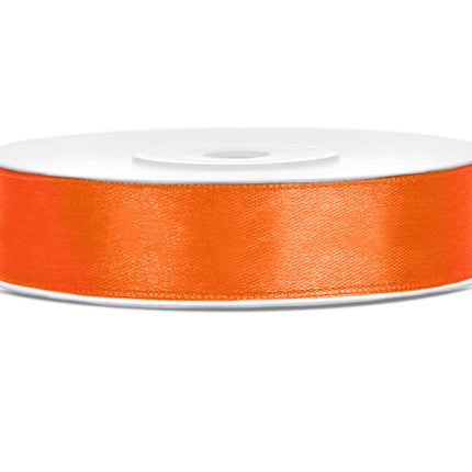 Satijn Lint Oranje 12mm 25m