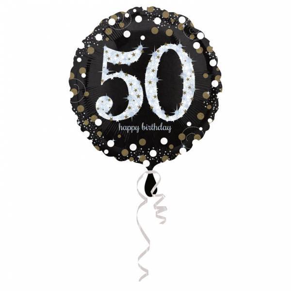 Helium Ballon 50 Jaar Zilver 43cm leeg