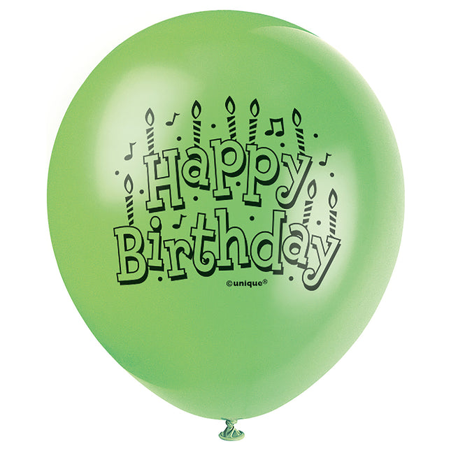 Happy Birthday Ballonnen Blauw 23cm 15st