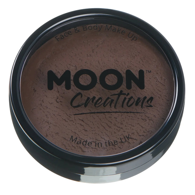 Moon Creations Pro Face Paint Cake Pots Dark Brown 36g