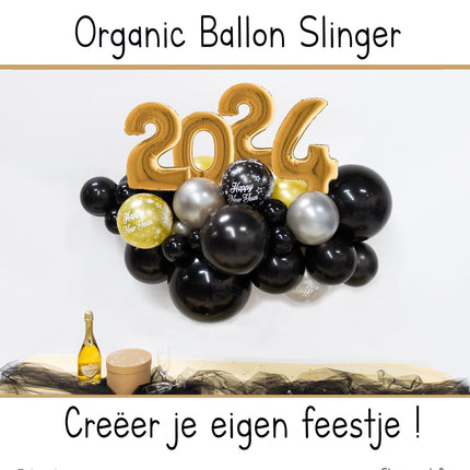 Ballonnen DIY Balloon Kit Organic Gold New Year