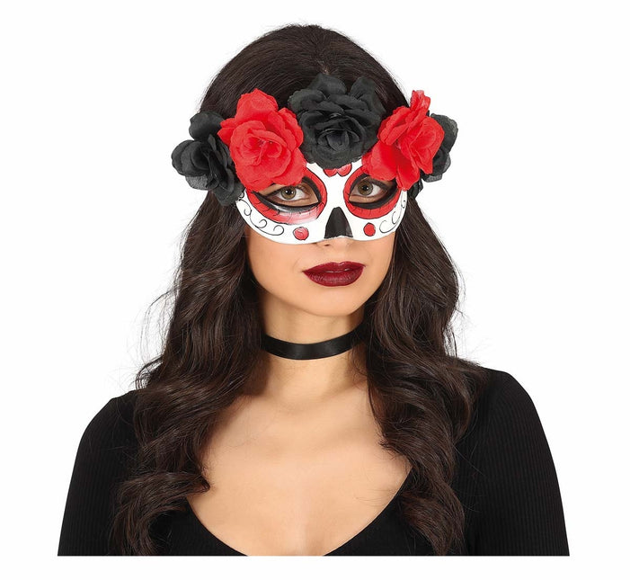 Halloween Oogmasker Bloemen