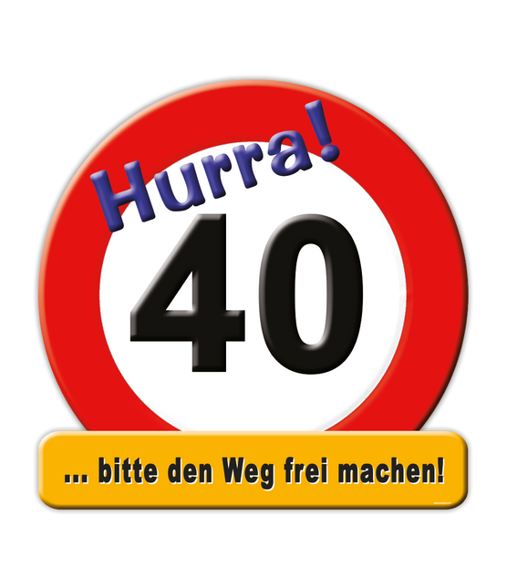 Deurbord 40 Jahre 50cm