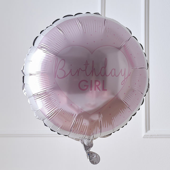 Birthday Girl Helium Ballon Leeg 43cm