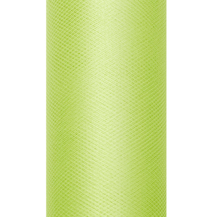 Lime Groene Tule Rol 15cm 9m