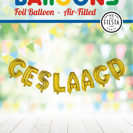 Ballonnen Letter Geslaagd Goud Leeg 41cm