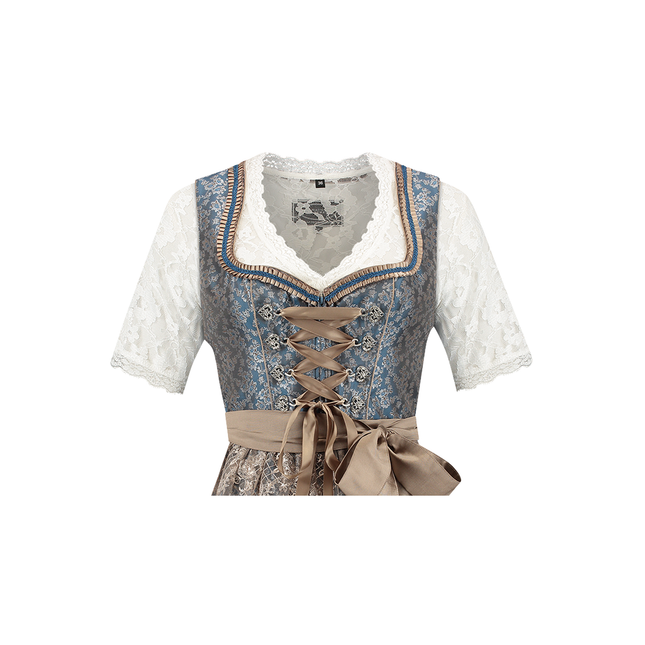 Wit Blauwe Dirndl Jurk Oktoberfest Roze Dames