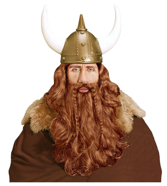 Pruik Viking Met Baard En Snor