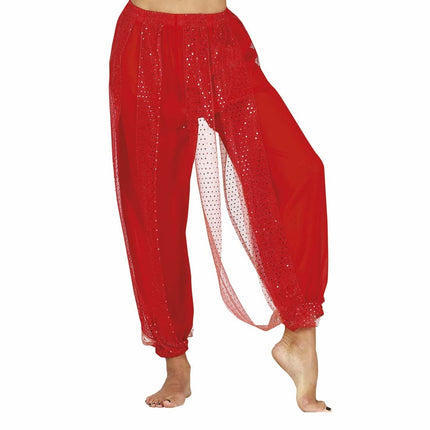 Buikdanseres Broek Rood Dames