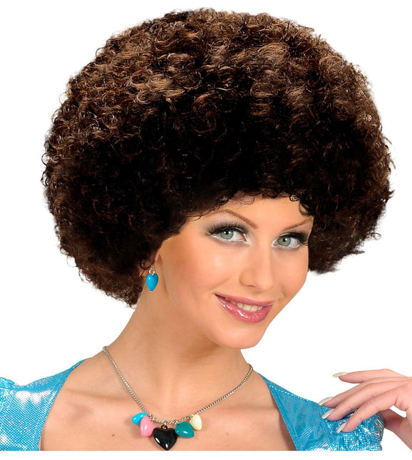 Bruine Pruik Afro Unisex