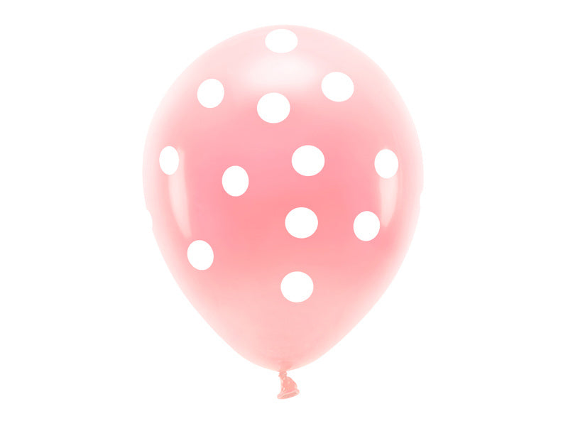 Roze Ballonnen Witte Stippen 33cm 6st