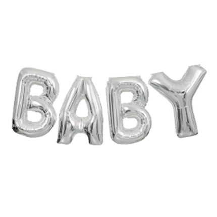 Folie Ballon Baby Zilver 35cm