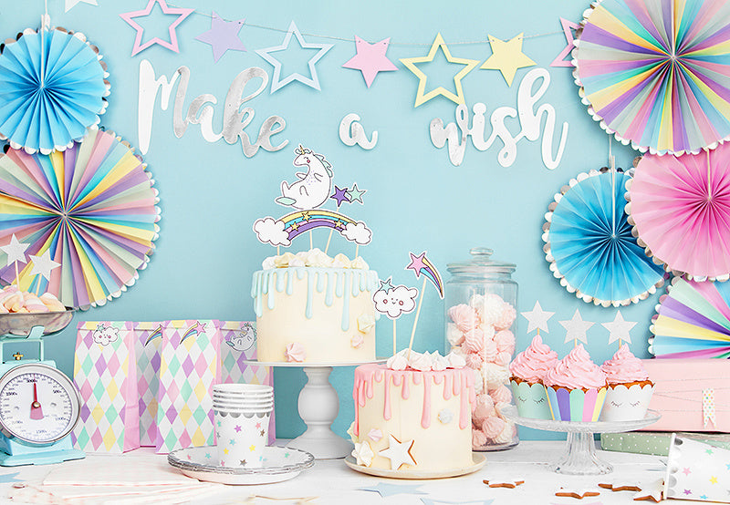 Unicorn Taart Topper Set 5 delig