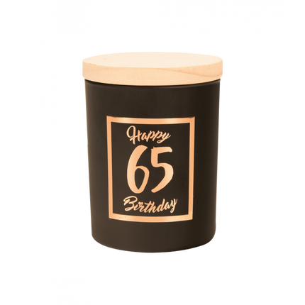 Geurkaars 65 Jaar Zwart 8cm