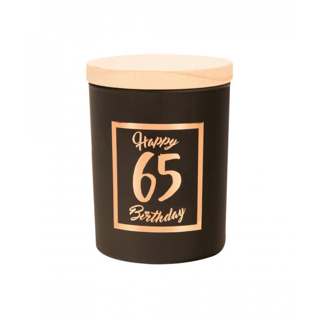 Geurkaars 65 Jaar Zwart 8cm