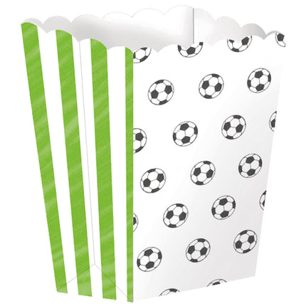 Voetbal Popcorn Bakjes 13,4cm 4st