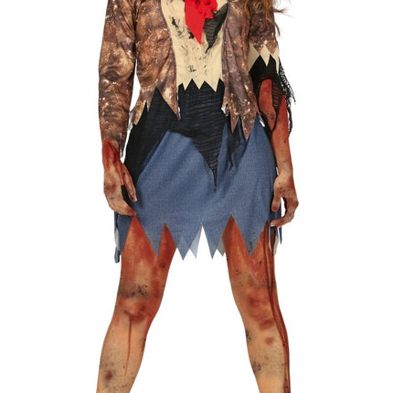 Zombie Halloween Kostuum Dames L