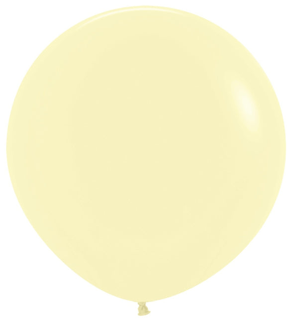 Ballonnen Pastel Matte Yellow 91cm 10st