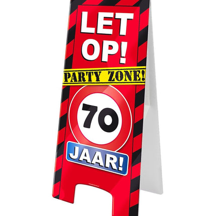 Warning Sign 70 Jaar 62,5cm