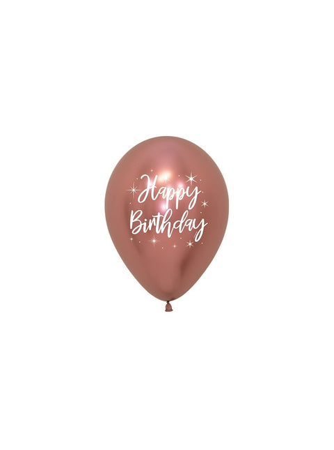 Ballonnen Happy Birthday Radiant Reflex Mix 25st