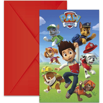 Paw Patrol Uitnodigingen Versiering 6st