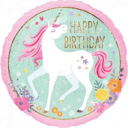 Helium Ballon Unicorn Leeg 55cm