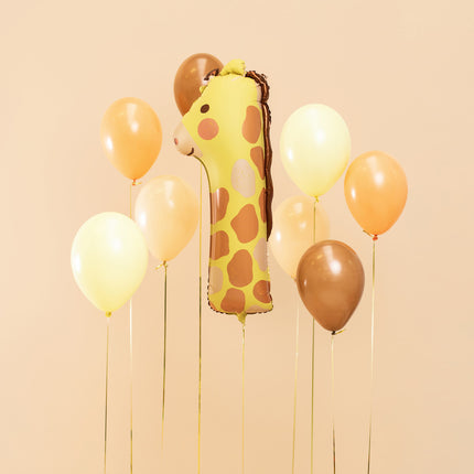 Helium Ballon 1 Jaar Giraffe Leeg 82cm