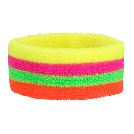 Gekleurde Zweetbandjes Neon 3st