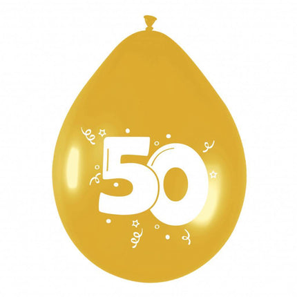 Ballonnen 50 Goud Party 30cm 6st