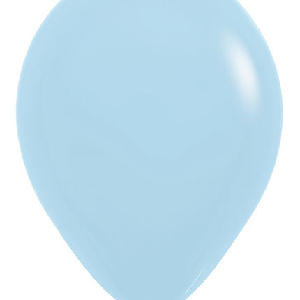 Ballonnen Pastel Matte Blue 30cm 12st