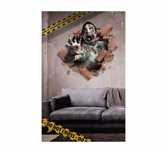 Halloween Wanddecoratie Zombie 80cm