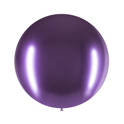 Paarse Reuze Ballon Chroom 60cm