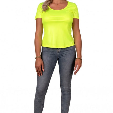 T-Shirt Dames Neon Geel