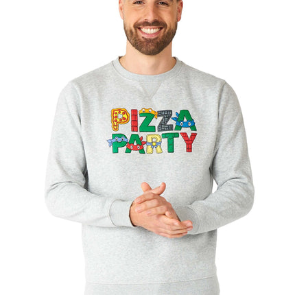 Teenage Mutant Hero Turtle Pizza Party Trui Heren OppoSuits