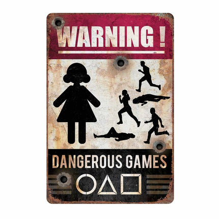 Halloween Wanddecoratie Dangerous Games Bord 36cm