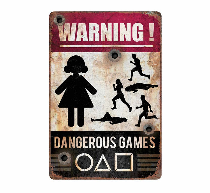 Halloween Wanddecoratie Dangerous Games Bord 36cm